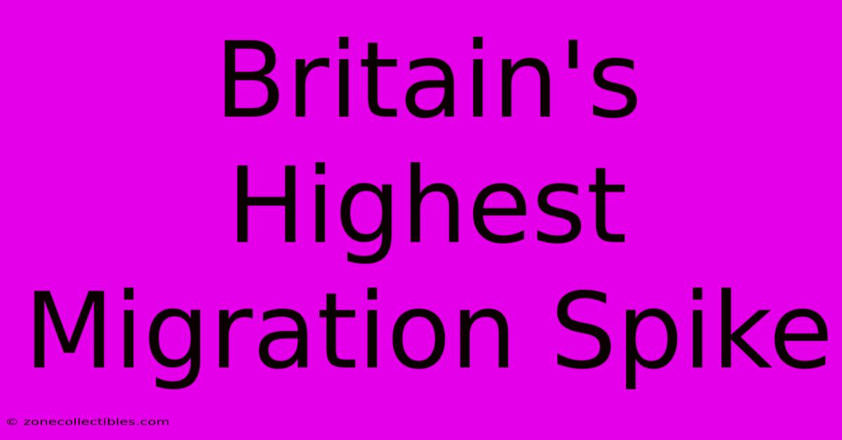 Britain's Highest Migration Spike