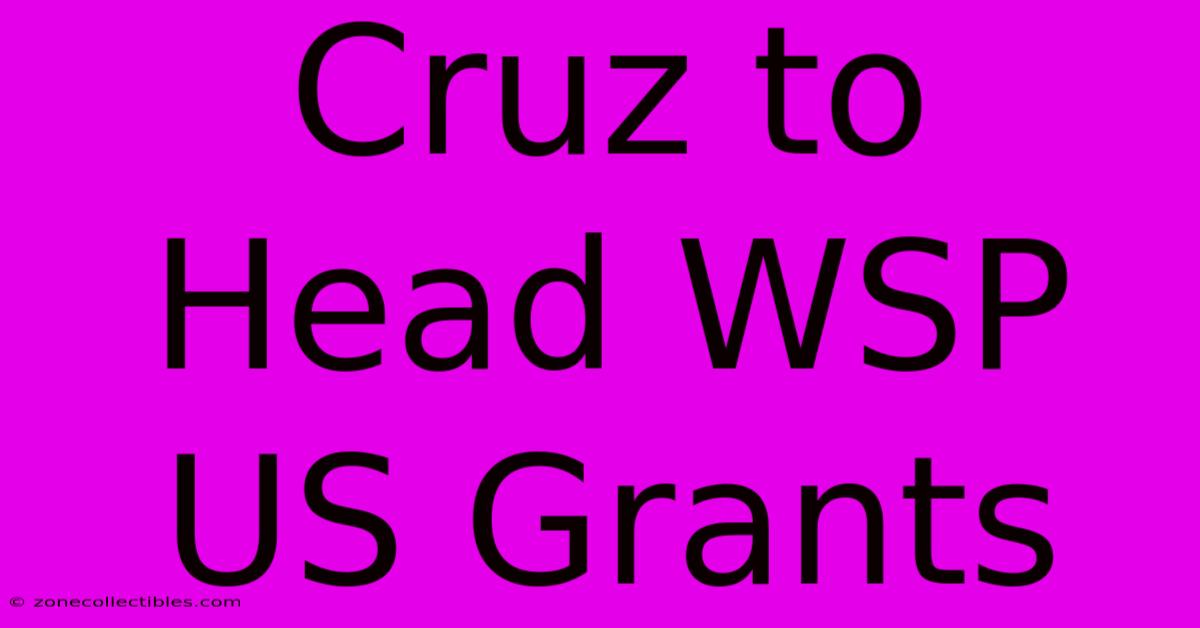 Cruz To Head WSP US Grants