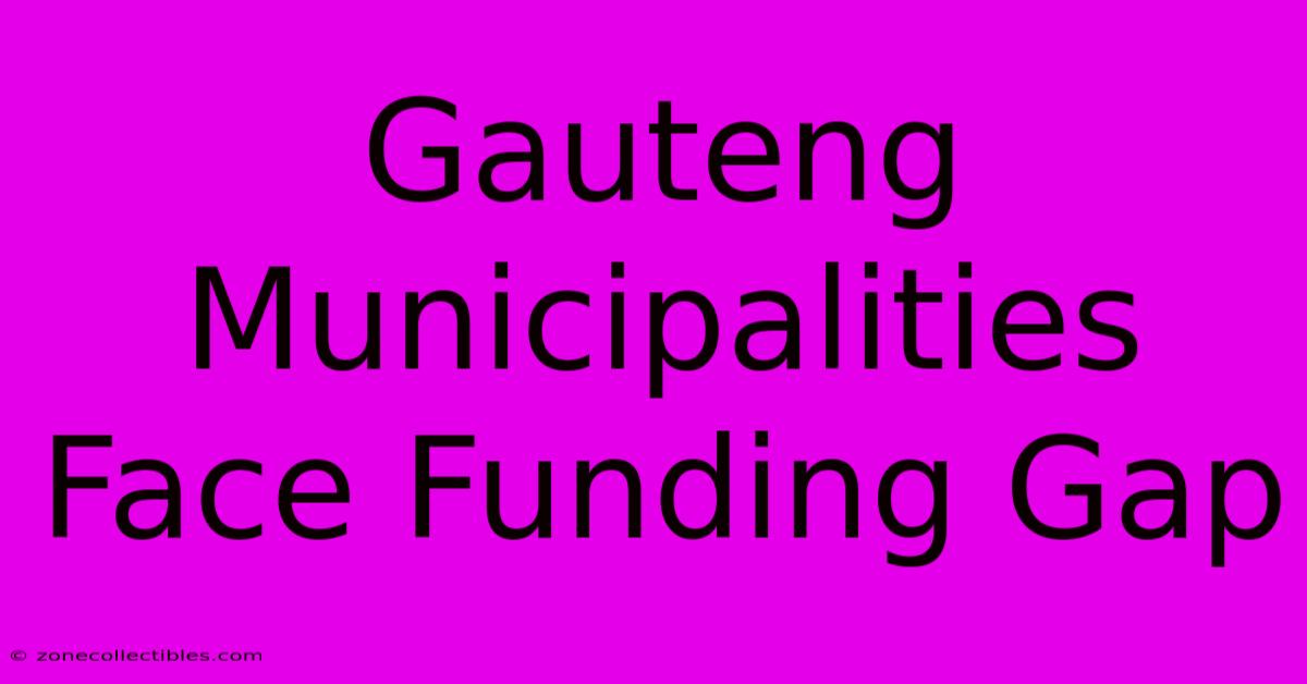 Gauteng Municipalities Face Funding Gap