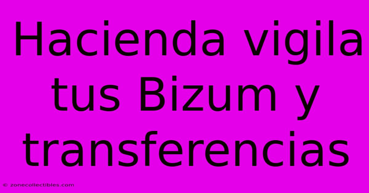 Hacienda Vigila Tus Bizum Y Transferencias