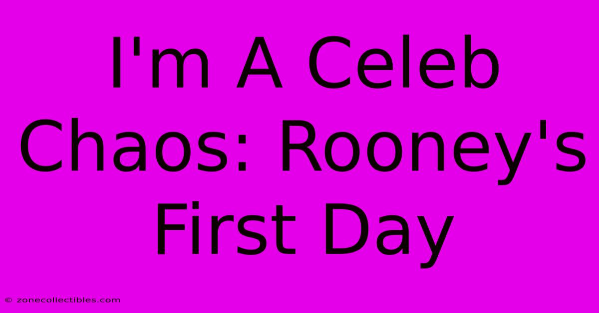 I'm A Celeb Chaos: Rooney's First Day