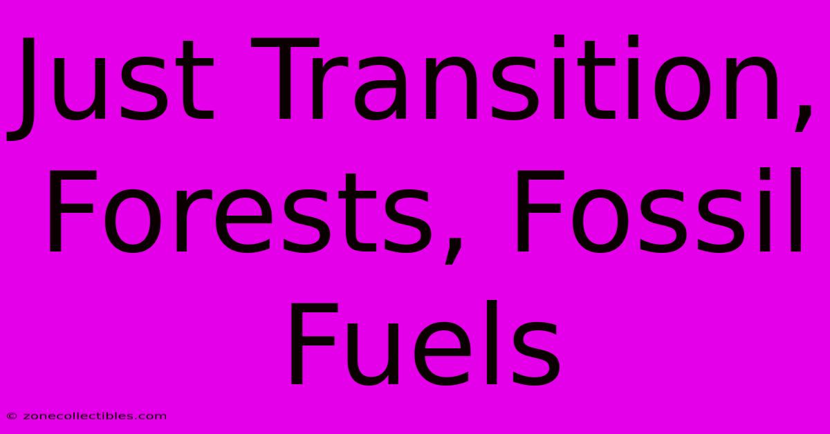 Just Transition, Forests, Fossil Fuels