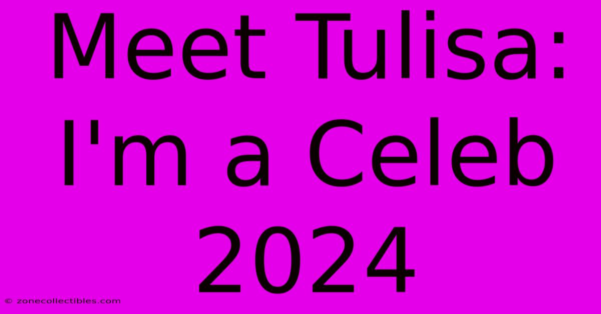 Meet Tulisa: I'm A Celeb 2024