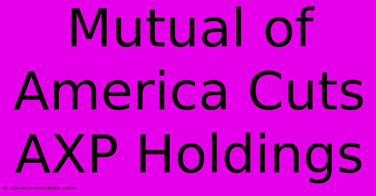 Mutual Of America Cuts AXP Holdings