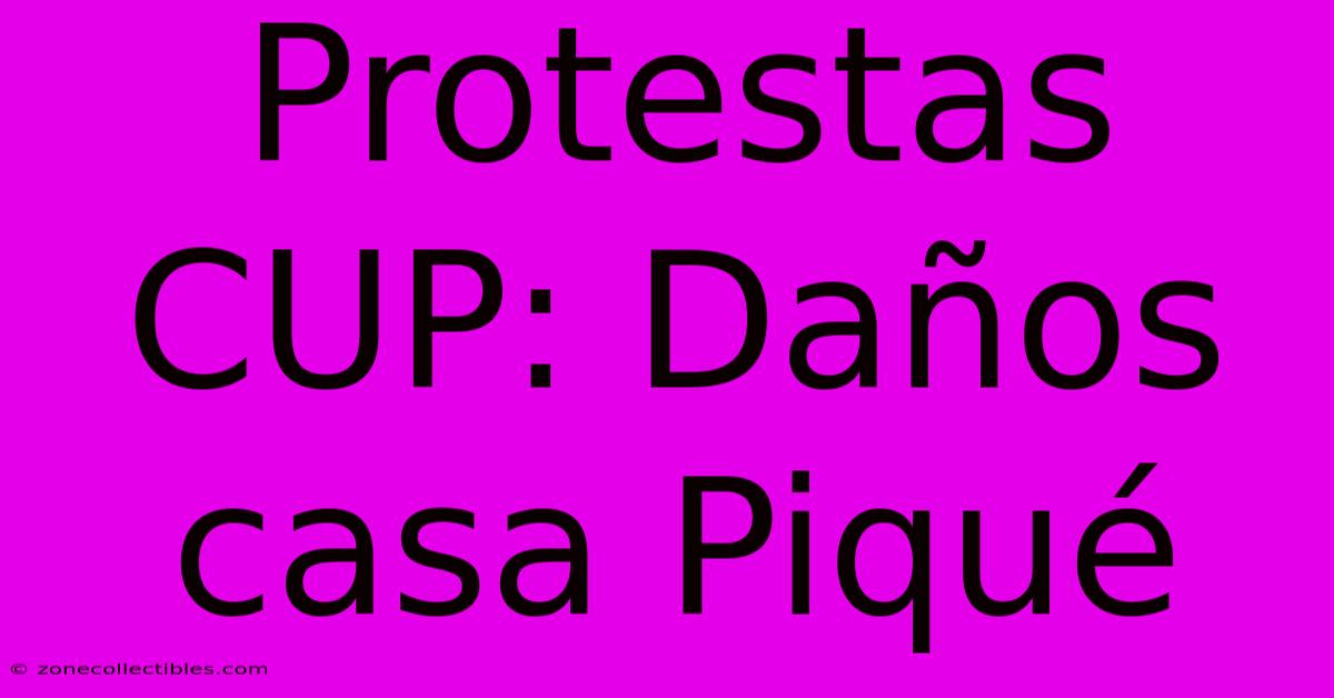 Protestas CUP: Daños Casa Piqué