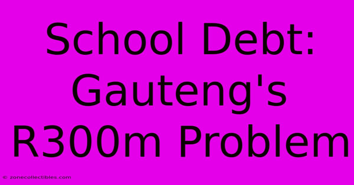 School Debt: Gauteng's R300m Problem