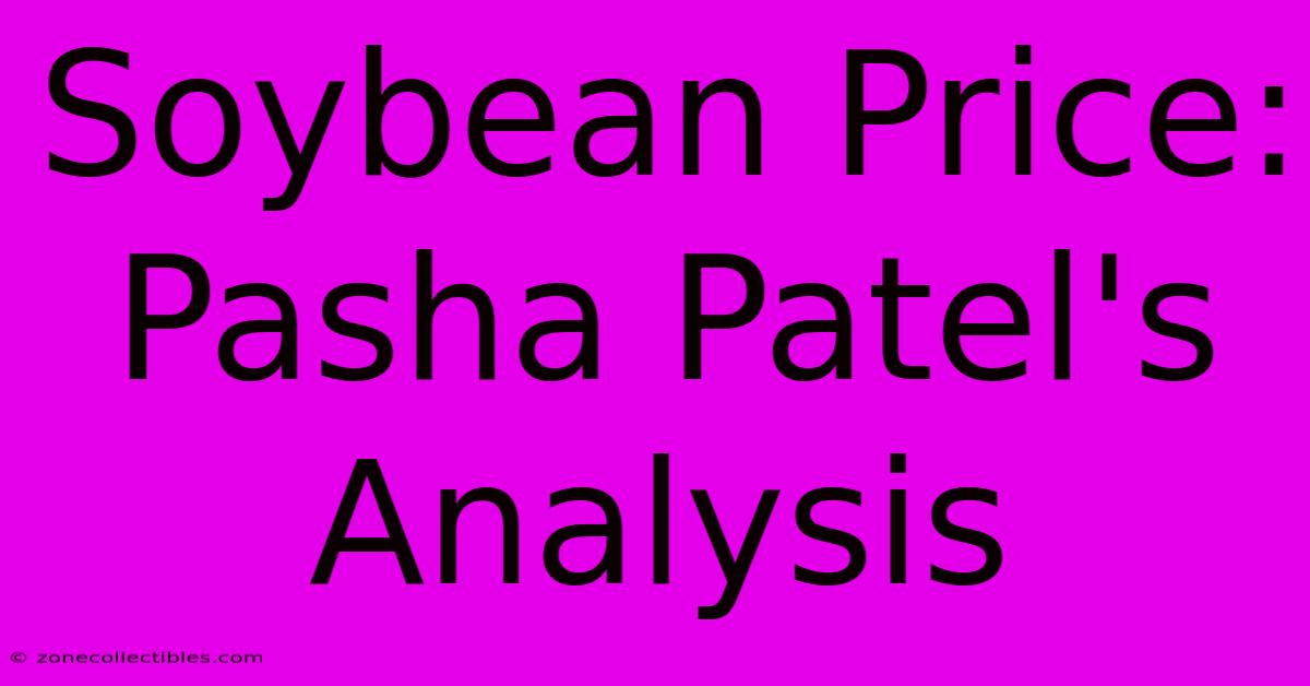 Soybean Price: Pasha Patel's Analysis