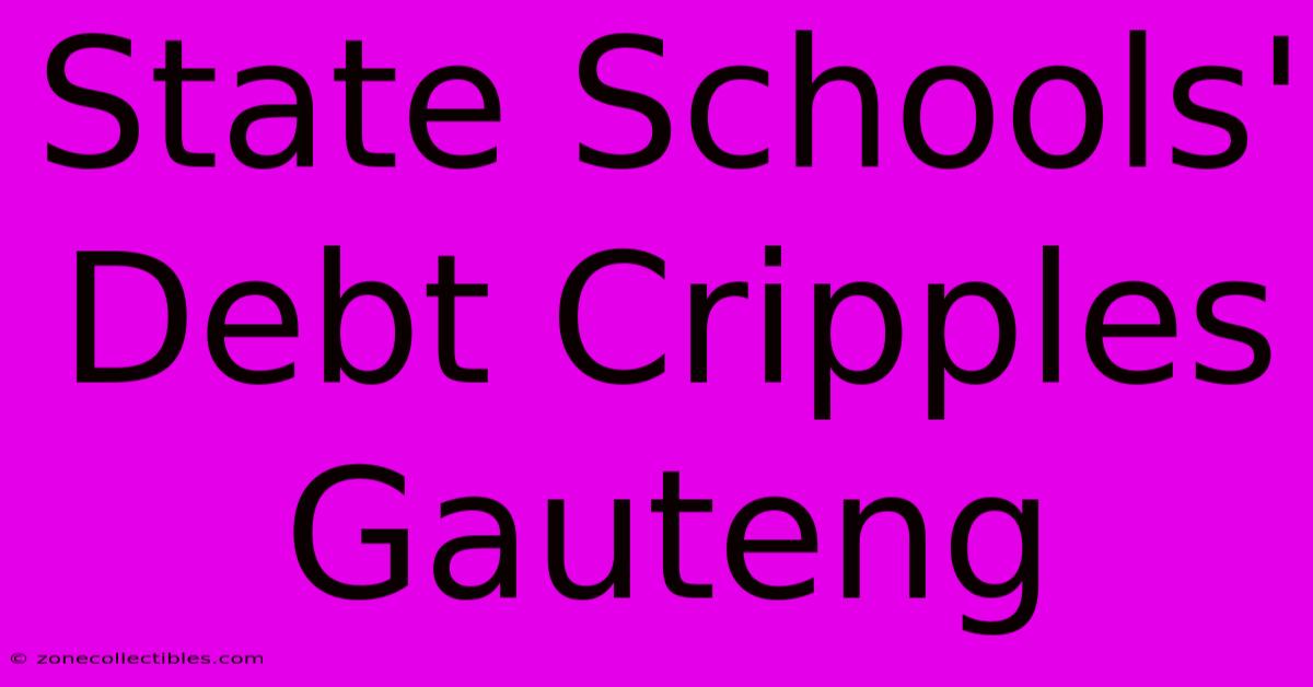 State Schools' Debt Cripples Gauteng