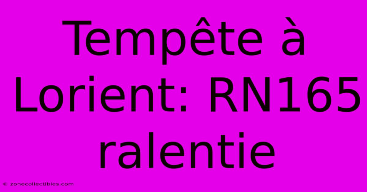 Tempête À Lorient: RN165 Ralentie