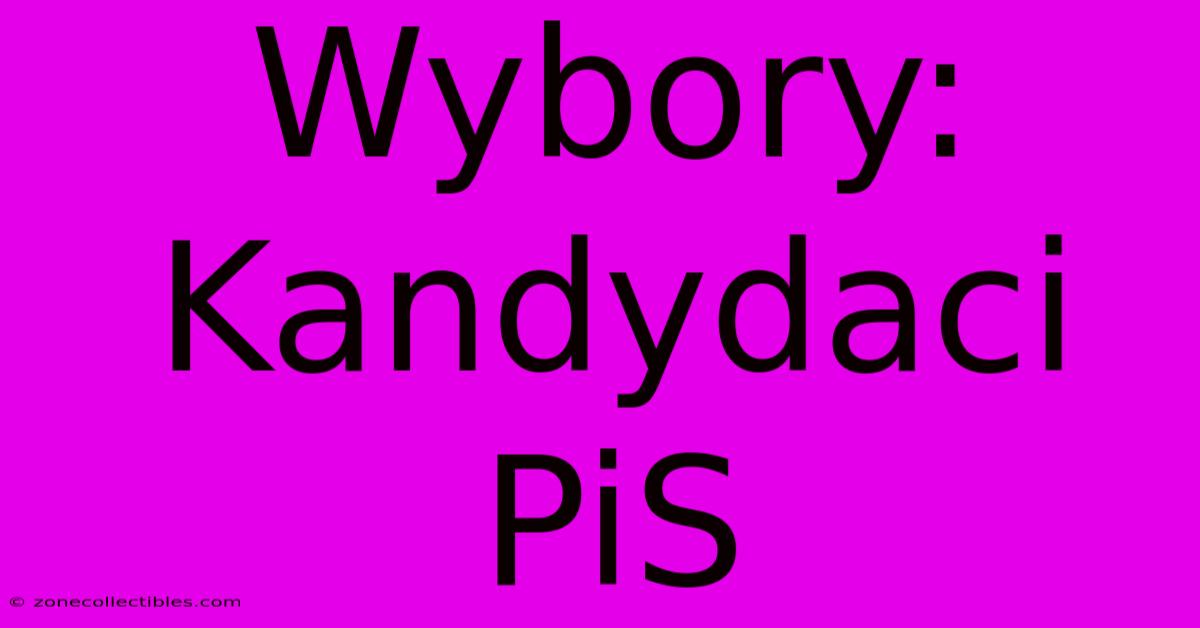 Wybory: Kandydaci PiS